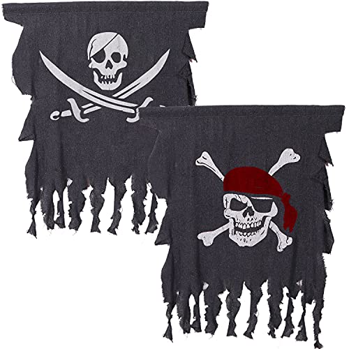 2 Piece Pirate Flag for Halloween Parade