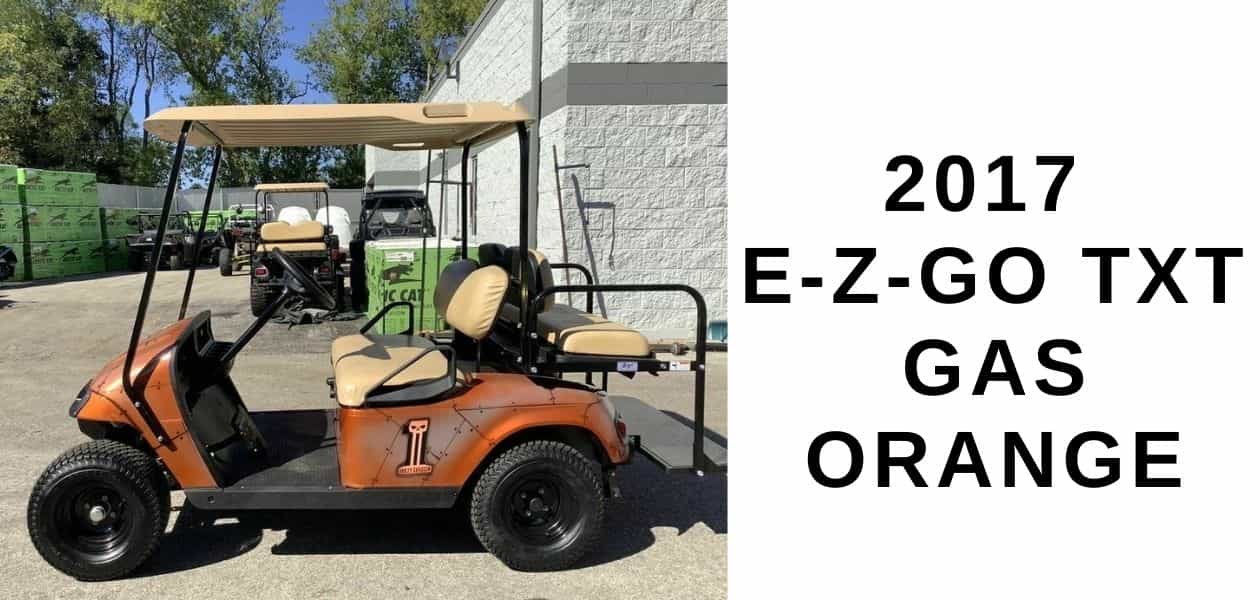 2017 ez go txt orange color buy used golf cart for low price