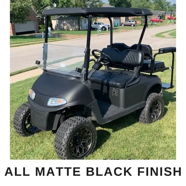 matte black golf cart paint job