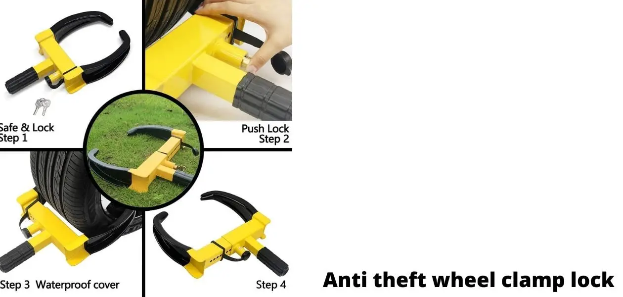 Anti theft wheel clamp lock