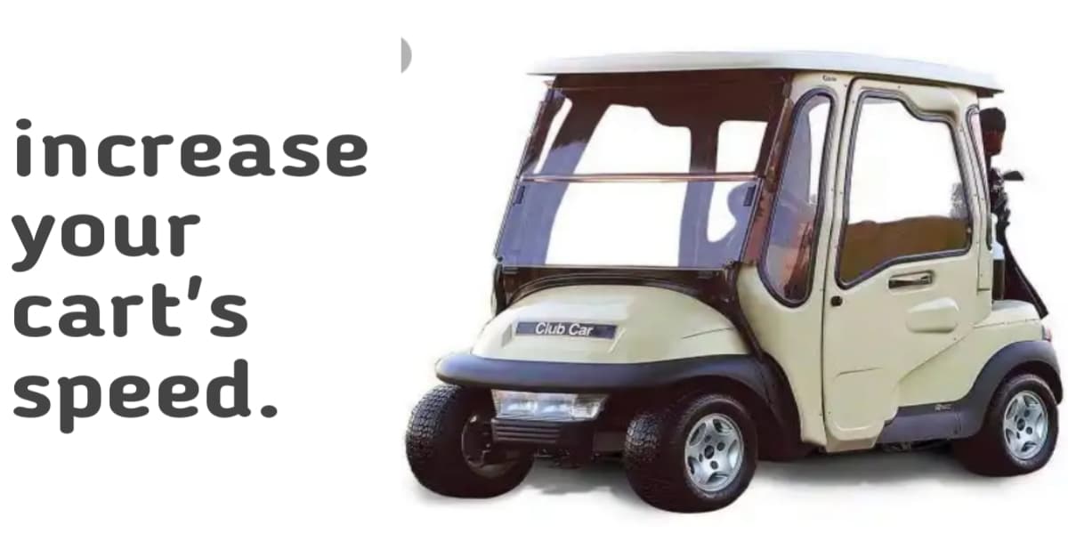 how to make a gas-powered club car golf cart go faster