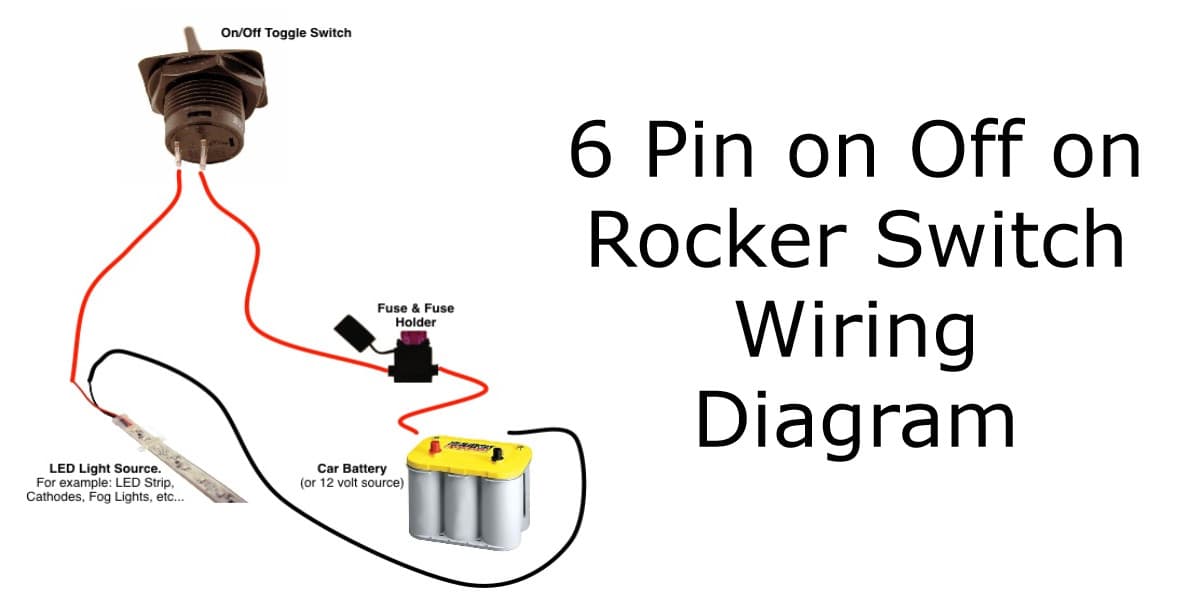 6 Pin on Off on Rocker Switch Wiring Diagram